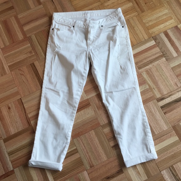 Guess Denim - [Guess] White Ripped Destroyed Jeans